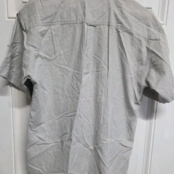 Basic Equipment Men’s XL Grey Solid Button-up Shirt Vintage C - Picture 4 of 9